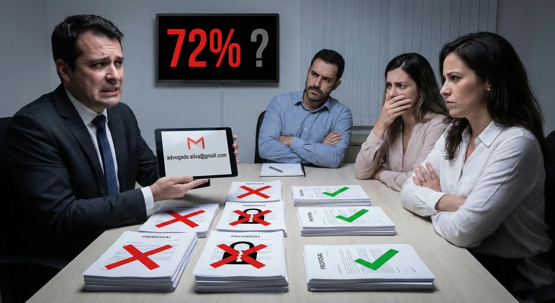 Por Que 72% dos Clientes Desconfiam de Advogados Que Usam Gmail Profissionalmente